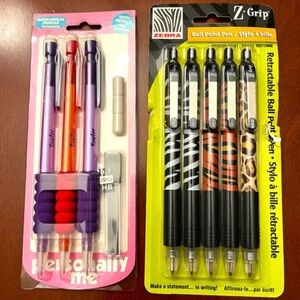 NWT-School Bundle~Zebra Pens Funky Pens-5 Pack+Mechanical Pencils 3 Pack